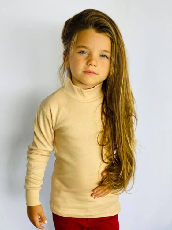 Picture of BIMBI 100% HIGH QUALITY Cotton Thermal Turtleneck NUDE